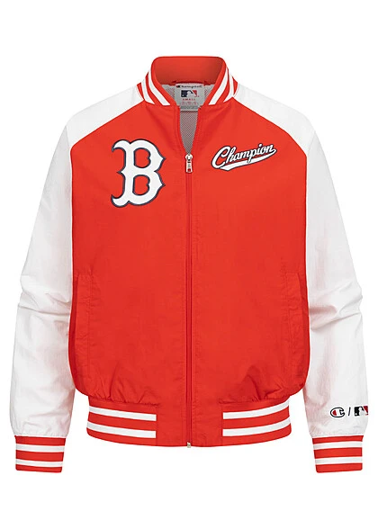 Champion Damen MLB College Zip-Jacke M. Boston Red Sox Patch 2-Pockets Rot Weiss 3 Champion Damen MLB College Zip-Jacke M. Boston Red Sox Patch 2-Pockets Rot Weiss
