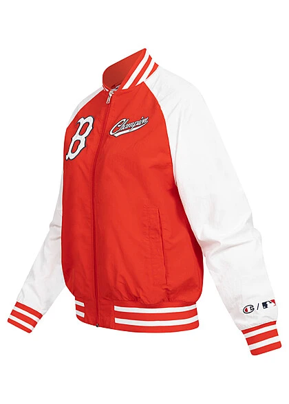 Champion Damen MLB College Zip-Jacke M. Boston Red Sox Patch 2-Pockets Rot Weiss 4 Champion Damen MLB College Zip-Jacke M. Boston Red Sox Patch 2-Pockets Rot Weiss – Bild 2