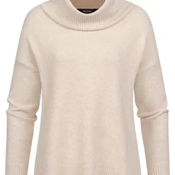 Vero Moda Damen NOOS Sweater Strickpullover Mit Rollkragen Birch Beige Melange