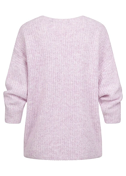Vero Moda Damen Sweater Strickpullover Mit V-Neck Lavender Fog Lila Melange 3 Vero Moda Damen Sweater Strickpullover Mit V-Neck Lavender Fog Lila Melange – Bild 2