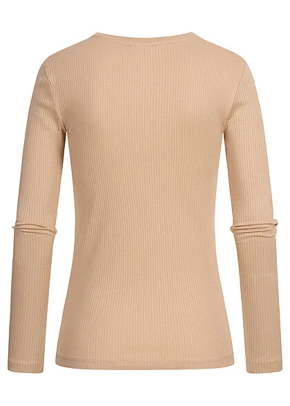 Aware By Vero Moda Damen NOOS Ribbed Longsleeve Nomad Beige 3 Aware By Vero Moda Damen NOOS Ribbed Longsleeve Nomad Beige – Bild 2