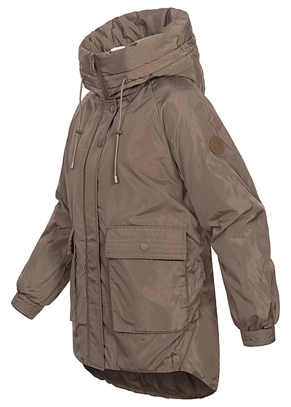 ONLY Damen Parka Jacke Mit Kapuze Und 2-Pockets Falcon Dunkel Grau 5 ONLY Damen Parka Jacke Mit Kapuze Und 2-Pockets Falcon Dunkel Grau – Bild 3