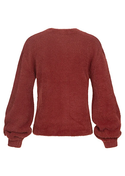 VILA Damen NOOS Cardigan Strickjacke Mit Knopfleiste Fired Brick Dunkel Rot 4 VILA Damen NOOS Cardigan Strickjacke Mit Knopfleiste Fired Brick Dunkel Rot – Bild 2