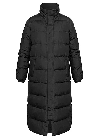 VILA Damen NOOS Steppmantel Steppjacke Mit 2-Pockets Und Stehkragen Schwarz 4 VILA Damen NOOS Steppmantel Steppjacke Mit 2-Pockets Und Stehkragen Schwarz – Bild 2