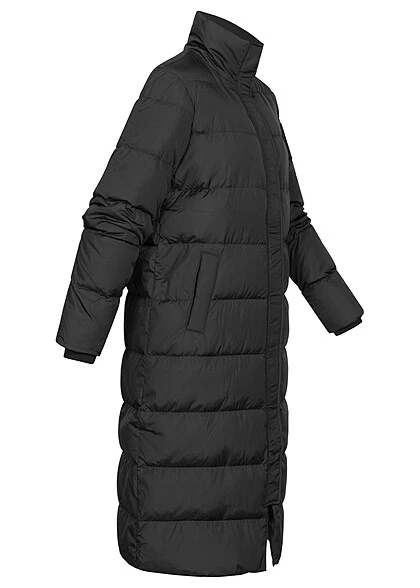 VILA Damen NOOS Steppmantel Steppjacke Mit 2-Pockets Und Stehkragen Schwarz 5 VILA Damen NOOS Steppmantel Steppjacke Mit 2-Pockets Und Stehkragen Schwarz – Bild 3
