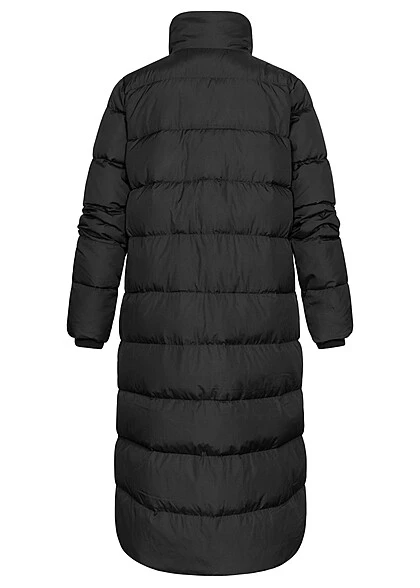 VILA Damen NOOS Steppmantel Steppjacke Mit 2-Pockets Und Stehkragen Schwarz 6 VILA Damen NOOS Steppmantel Steppjacke Mit 2-Pockets Und Stehkragen Schwarz – Bild 4