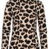 Pieces Damen High-Neck Top Longsleeve Mit Leo Print Schwarz Beige 2 Pieces Damen High-Neck Top Longsleeve Mit Leo Print Schwarz Beige -Vero Moda Verkaufsgeschäft 22090251