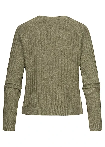 Pieces Damen NOOS V-Neck Cardigan Mit Knopfleiste Strukturstoff Deep L. Grün 4 Pieces Damen NOOS V-Neck Cardigan Mit Knopfleiste Strukturstoff Deep L. Grün – Bild 2