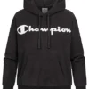 Champion Damen Fleece Hoodie Mit Logo Stickerei Kapuze & Kängurutasche Schwarz Weiss -Vero Moda Verkaufsgeschäft 22090367