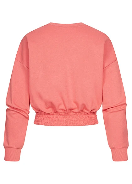 Champion Damen Cropped Sweater Breiter Bund Am Saum Tea Rose Dunkel Pink 4 Champion Damen Cropped Sweater Breiter Bund Am Saum Tea Rose Dunkel Pink – Bild 2