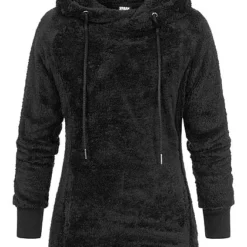 Urban Classics Damen Hoodie Mit Kängurutasche Schwarz