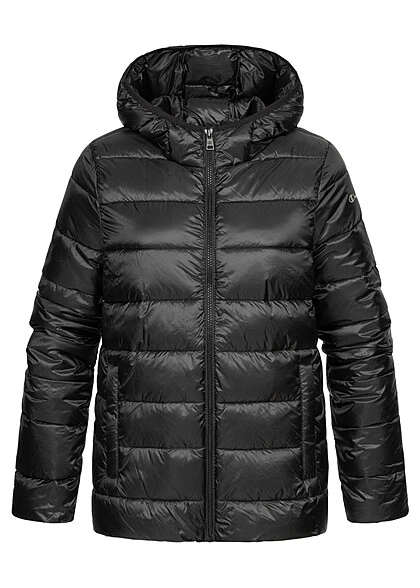 Champion Damen Steppjacke Mit Kapuze Und 2-Zip-Pockets Schwarz 4 Champion Damen Steppjacke Mit Kapuze Und 2-Zip-Pockets Schwarz – Bild 2