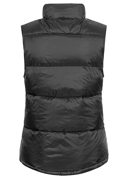 Champion Damen Steppweste Mit Zipper Und Logo Print Schwarz Weiss 6 Champion Damen Steppweste Mit Zipper Und Logo Print Schwarz Weiss – Bild 4