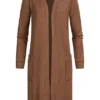 Cloud5ive Damen Longform Viskose Cardigan Mit 2 Seitl. Taschen Camel Braun -Vero Moda Verkaufsgeschäft 22096343