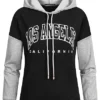 Cloud5ive Damen 2-Tone Hoodie Mit Kapuze & LA Print & Kängurutasche Schwarz Grau -Vero Moda Verkaufsgeschäft 22096356