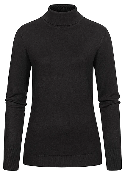 VILA Damen NOOS Sweater Pullover Mit Rollkragen Schwarz -Vero Moda Verkaufsgeschäft 22100071