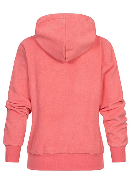 Champion Damen Fleece Hoodie Mit Logo Stickerei Und Kängurutasche Pink Weiss 5 Champion Damen Fleece Hoodie Mit Logo Stickerei Und Kängurutasche Pink Weiss – Bild 3