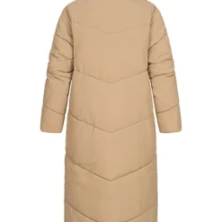 VILA Damen Longform Mantel Steppjacke Mit Knopfleiste 2-Pockets Sesame Braun 9 VILA Damen Longform Mantel Steppjacke Mit Knopfleiste 2-Pockets Sesame Braun -Vero Moda Verkaufsgeschäft 22100169 3
