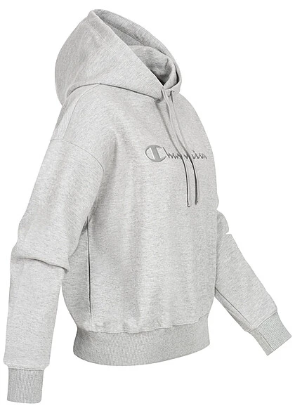 Champion Damen Hoodie Mit Logo Print Grau Melange 4 Champion Damen Hoodie Mit Logo Print Grau Melange – Bild 2