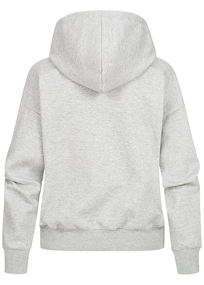 Champion Damen Hoodie Mit Logo Print Grau Melange 5 Champion Damen Hoodie Mit Logo Print Grau Melange – Bild 3
