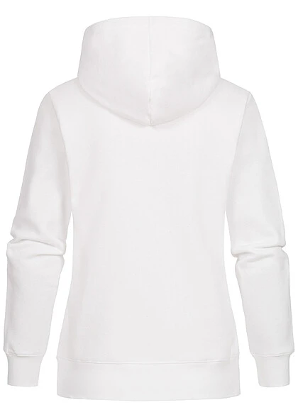 Champion Damen Hoodie Mit 3D Logo Patch Kapuze Tunnelzug & Kängurutasche Weiss 5 Champion Damen Hoodie Mit 3D Logo Patch Kapuze Tunnelzug & Kängurutasche Weiss – Bild 3