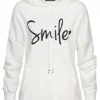 Cloud5ive Damen Hoodie Mit Kängurutasche Und Smile Print Weiss Schwarz 1 Cloud5ive Damen Hoodie Mit Kängurutasche Und Smile Print Weiss Schwarz -Vero Moda Verkaufsgeschäft 22106408