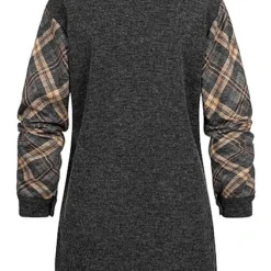 Cloud5ive Damen Shacket Hemd-Jacke Mit Knopfleiste Kariert Dunkel Grau Beige 7 Cloud5ive Damen Shacket Hemd-Jacke Mit Knopfleiste Kariert Dunkel Grau Beige -Vero Moda Verkaufsgeschäft 22106411 2