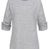 Cloud5ive Damen Turn-Up Langarm Shirt Mit Rundhals Grau 1 Cloud5ive Damen Turn-Up Langarm Shirt Mit Rundhals Grau -Vero Moda Verkaufsgeschäft 22106417