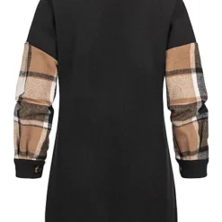 Cloud5ive Damen Shacket Hemd-Jacke Mit Knopfleiste Kariert Schwarz Mehrfarbig -Vero Moda Verkaufsgeschäft 22106422 2