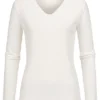 Cloud5ive Damen Langarm Shirt Longsleeve Mit Lurexeinsatz Und V-Neck Panna Cream Weiss 2 Cloud5ive Damen Langarm Shirt Longsleeve Mit Lurexeinsatz Und V-Neck Panna Cream Weiss -Vero Moda Verkaufsgeschäft 22106437