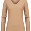 Cloud5ive Damen Langarm Shirt Longsleeve Mit Lurexeinsatz Und V-Neck Camel Braun 1 Cloud5ive Damen Langarm Shirt Longsleeve Mit Lurexeinsatz Und V-Neck Camel Braun -Vero Moda Verkaufsgeschäft 22106438