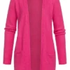 VILA Damen NOOS Midi Cardigan Offener Schnitt 2-Pockets Yarrow Pink 2 VILA Damen NOOS Midi Cardigan Offener Schnitt 2-Pockets Yarrow Pink -Vero Moda Verkaufsgeschäft 23010010