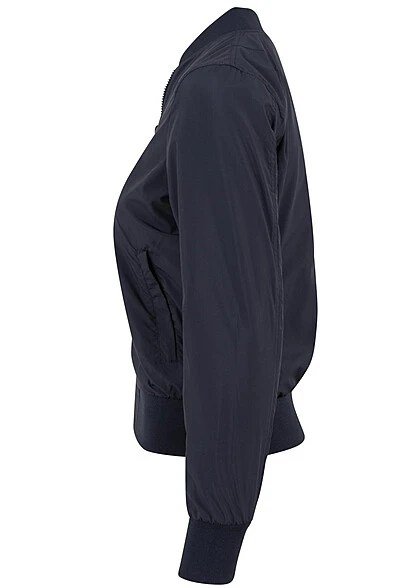 Urban Classics Damen Jacke Ladies Light Bomber Jacket Navy Blau 4 Urban Classics Damen Jacke Ladies Light Bomber Jacket Navy Blau – Bild 2