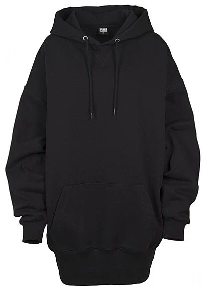Urban Classics Damen Oversized Hoodie Mit Kängurutasche Schwarz 4 Urban Classics Damen Oversized Hoodie Mit Kängurutasche Schwarz – Bild 2