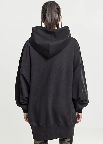 Urban Classics Damen Oversized Hoodie Mit Kängurutasche Schwarz 5 Urban Classics Damen Oversized Hoodie Mit Kängurutasche Schwarz – Bild 3