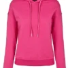 Urban Classics Damen Basic Hoodie Mit Tunnelzug Brightviolet Pink -Vero Moda Verkaufsgeschäft 23010077