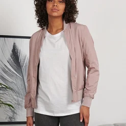 Urban Classics Damen Jacke Ladies Light Bomber Jacket Duskrose Hell Rosa -Vero Moda Verkaufsgeschäft 23010087 3