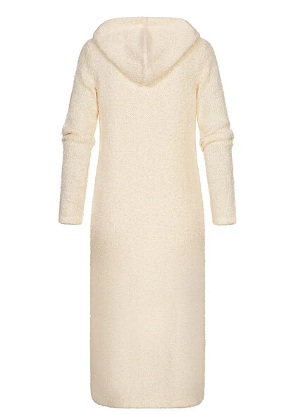 Urban Classics Damen Longform Feather-Strick Cardigan Mit Kapuze Whitesand Beige 5 Urban Classics Damen Longform Feather-Strick Cardigan Mit Kapuze Whitesand Beige – Bild 3