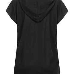 Urban Classics Damen Kurzarm T-Shirt Hoodie Schwarz -Vero Moda Verkaufsgeschäft 23010095 2