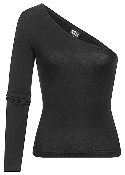 Urban Classics Damen Langarm Shirt Off-Shoulder Longsleeve Schwarz 3 Urban Classics Damen Langarm Shirt Off-Shoulder Longsleeve Schwarz
