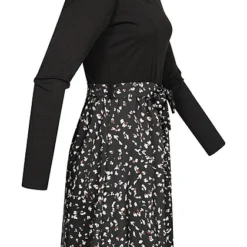 Cloud5ive Damen Langarm Kleid Mit Bindegürtel Strukturstoff Animal Print Schwarz 8 Cloud5ive Damen Langarm Kleid Mit Bindegürtel Strukturstoff Animal Print Schwarz -Vero Moda Verkaufsgeschäft 23016614 2