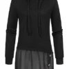 Cloud5ive Damen Chiffon Hoodie Mit Asym. Saum Und Dekoknöpfen Schwarz 1 Cloud5ive Damen Chiffon Hoodie Mit Asym. Saum Und Dekoknöpfen Schwarz -Vero Moda Verkaufsgeschäft 23016620