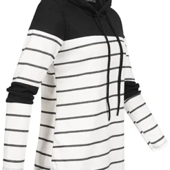 Cloud5ive Damen Hoodie Mit Streifenmuster Schwarz Weiss 6 Cloud5ive Damen Hoodie Mit Streifenmuster Schwarz Weiss -Vero Moda Verkaufsgeschäft 23016621 1