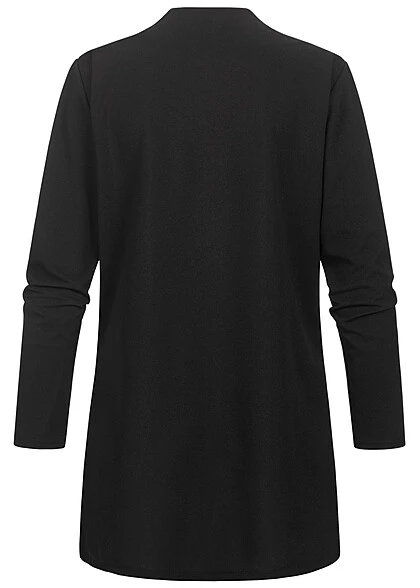 Cloud5ive Damen Blazer Mit Offenem Schnitt Und Deko Taschen Schwarz 5 Cloud5ive Damen Blazer Mit Offenem Schnitt Und Deko Taschen Schwarz – Bild 3