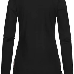 Cloud5ive Damen 2in1 Langarm Top Longsleeve Mit Karomuster Und Seitl. Gerafft Schwarz 7 Cloud5ive Damen 2in1 Langarm Top Longsleeve Mit Karomuster Und Seitl. Gerafft Schwarz -Vero Moda Verkaufsgeschäft 23016638 2