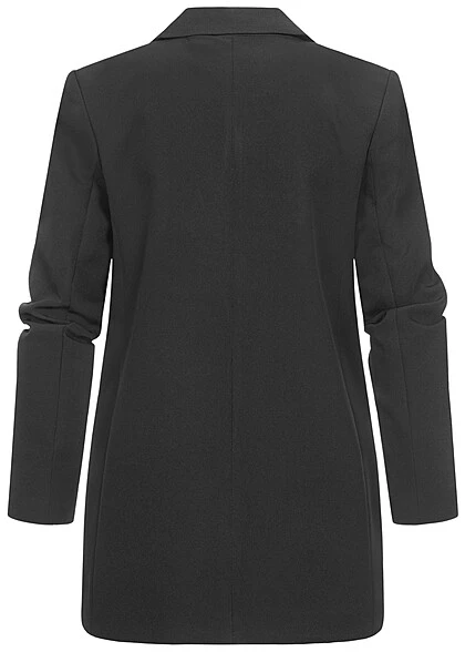 VILA Damen NOOS Klassischer Blazer Mit Knopfverschluss Schwarz 5 VILA Damen NOOS Klassischer Blazer Mit Knopfverschluss Schwarz – Bild 3