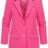 VILA Damen NOOS Klassischer Blazer Mit Knopfverschluss Yarrow Pink 2 VILA Damen NOOS Klassischer Blazer Mit Knopfverschluss Yarrow Pink -Vero Moda Verkaufsgeschäft 23020015