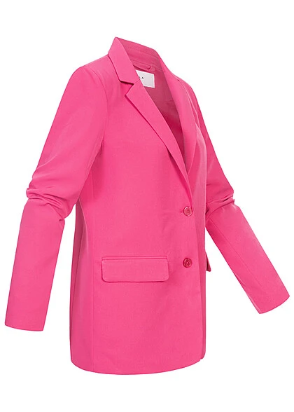 VILA Damen NOOS Klassischer Blazer Mit Knopfverschluss Yarrow Pink 4 VILA Damen NOOS Klassischer Blazer Mit Knopfverschluss Yarrow Pink – Bild 2