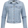 Vero Moda Damen NOOS Jeans Jacke Mit 2-Deko-Brusttaschen U. Knopfleiste Hell Blau Denim -Vero Moda Verkaufsgeschäft 23020025