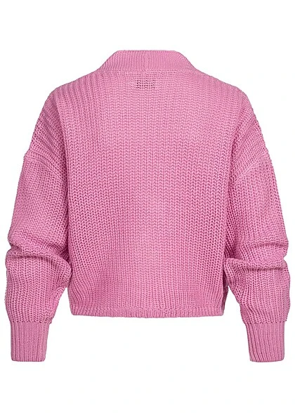 ONLY Damen NOOS V-Neck Strickcardigan Mit Knopfleiste Begonia Pink 4 ONLY Damen NOOS V-Neck Strickcardigan Mit Knopfleiste Begonia Pink – Bild 2